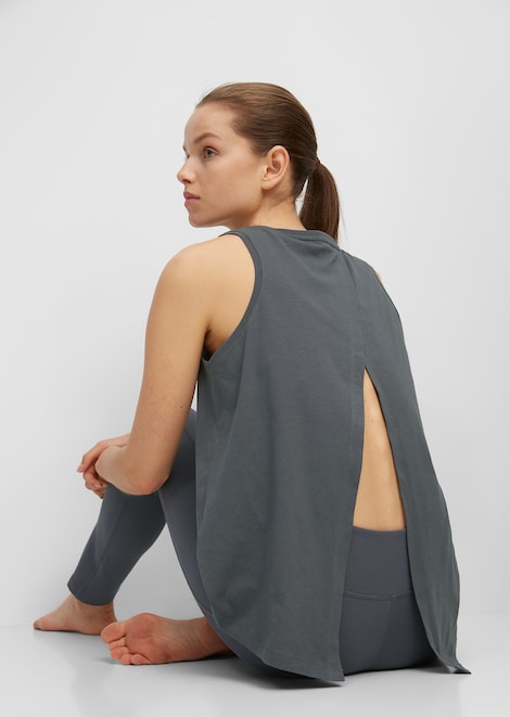 Yoga top, crew neck, relaxed fit, d