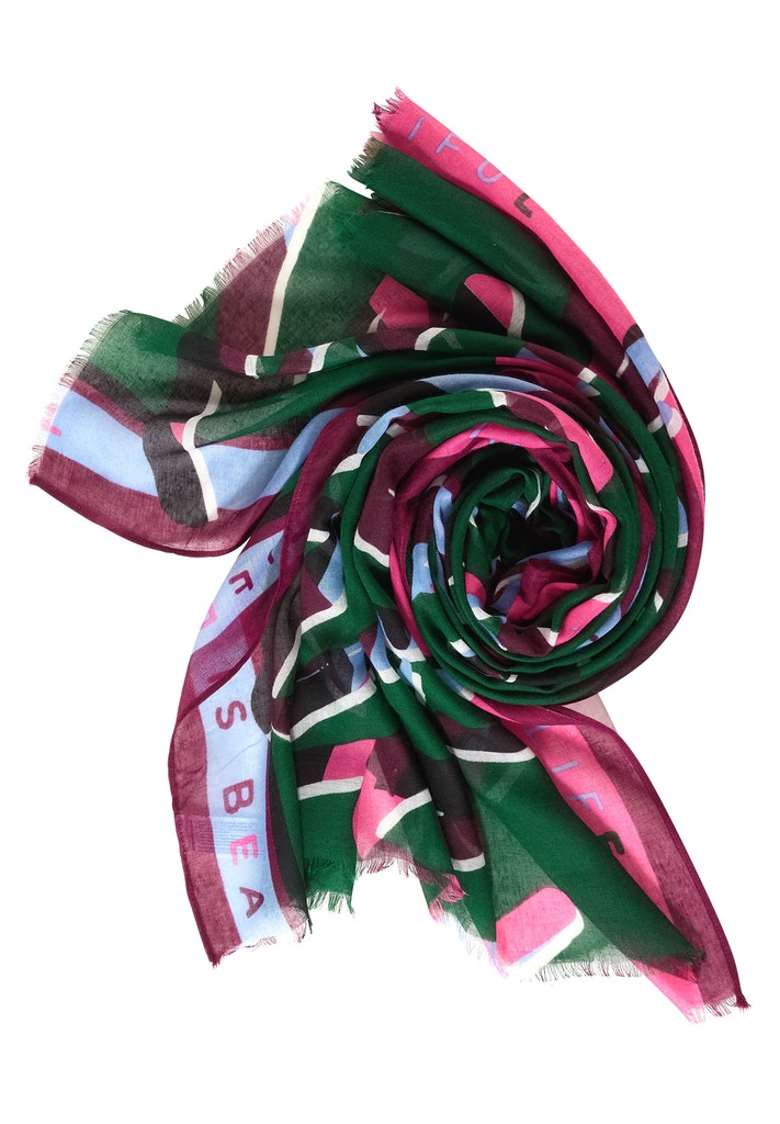 Multicolor Schal mit Print