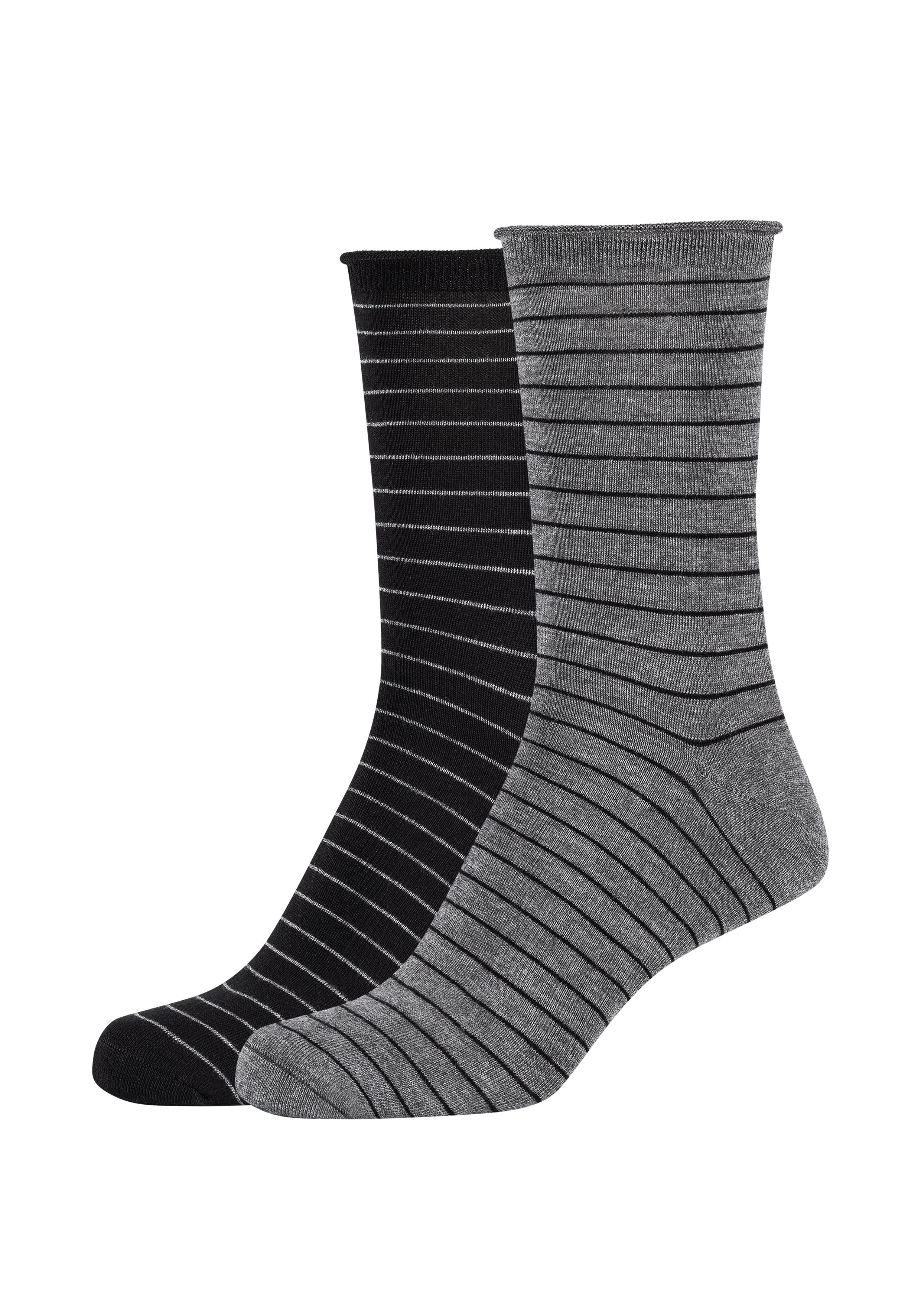 Women silky feeling stripes Socks 2